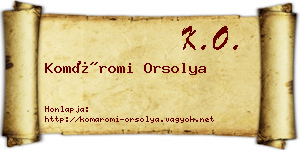 Komáromi Orsolya névjegykártya
