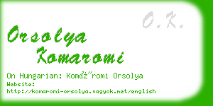 orsolya komaromi business card